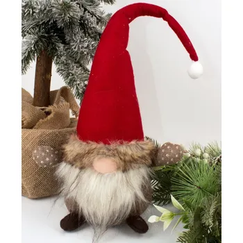 Vánoční dekorace 36973 vánoční dekorace skřítek 60 cm červená