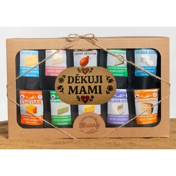 Dárková krabička Křupavý sýr Dárková sada 10 druhů sýrů