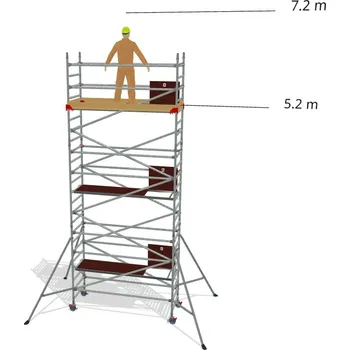 Lešení Hliníkové lešení Klimatek - výška 7,2 m - 2,5 m x 0,85 m (d/š)