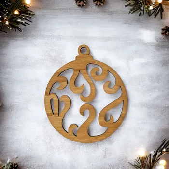 Vánoční dekorace Vánoční ozdoba ornament Barva: Ořech, Velikost: 8 cm