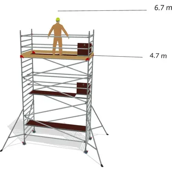 Lešení Hliníkové lešení Klimatek - výška 6,7 m - 3,2 m x 1,45 m (d/š)