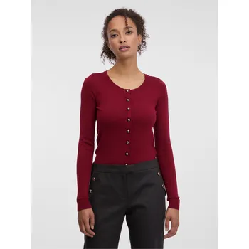 Dámské oblečení Orsay Dámský kardigan vínová