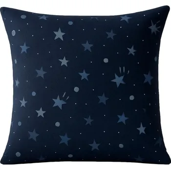 Povlak na polštářek Povlak na polštář tmavě modrý s hvězdičkami bavlněný 40x40 dětský do školky