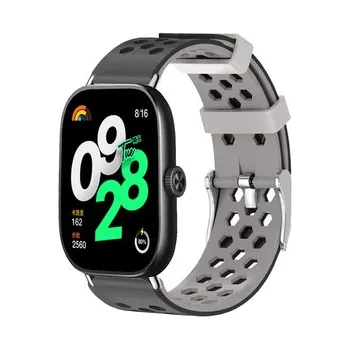 Chytré hodinky Dvojbarevný náhradní řemínek Xiaomi Redmi Watch 4/5,Černo-Šedý