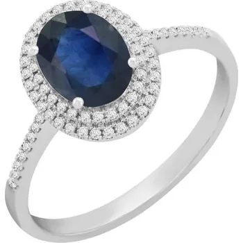 Prsten Zlatý prsten se safírem a diamanty Danae