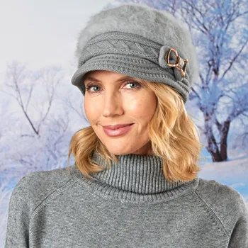 3Pagen Čepice s fleecem šedá