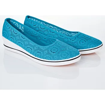 Dámské baleríny Krajkové baleríny tyrkysová 36