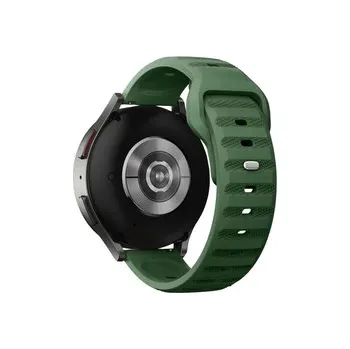 Chytré hodinky Perforovaný strukturovaný řemínek 20mm,Zelená