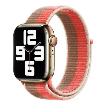 Chytré hodinky Nylonový řemínek pro Apple Watch 38/40/41/42(S10)mm,Růžovo-hnědá