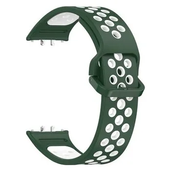 Dvojbarevný řemínek pro Samsung Galaxy Fit 3,Zeleno-bílý