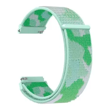 Chytré hodinky Nylonový řemínek kamufláž 18mm,Zelená Kamufláž