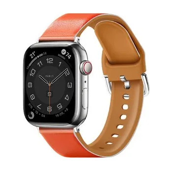 Chytré hodinky Řemínek z umělé kůže pro Apple Watch 38/40/41/42(S10)mm,Oranžová