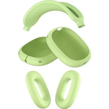 Silikonový set 3v1 pro Airpods Max,světle zelená