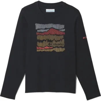 Chlapecké tričko Columbia Dobson Pass™ LS Graphic Tee J 1954931012 - black/hillscape M