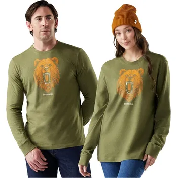 Pánské tričko Unisex triko SMARTWOOL GEOMETRIC BEAR LONG SLEEVE GRAPHIC TEE velikost S