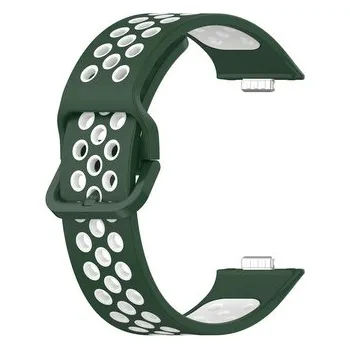Chytré hodinky Dvojbarevný řemínek pro Huawei Fit 3,Zeleno-Bílá