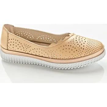 Dámské polobotky Polobotky Donna matná zlatá 39