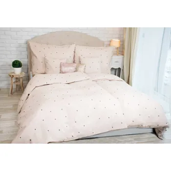 Povlečení Povlečení Puntíky béžová povlak na polštářek 40x40 cm 40 x 40 cm