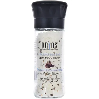 Koření Dryas truffle Mlýnek s mořskou solí s černými řeckými lanýži 100g DRYAS