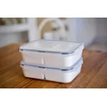 Dóza Prim s těsněním dělená 1 l transparentní 21 x 15 x 6 cm