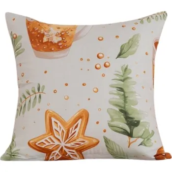 Povlak na dekorativní polštářek Povlak na polštář z mikrovlákna WINTER GINGERMAN 45x45 cm, bílý