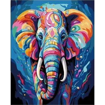 Výtvarná sada SMT Creatoys Malování na plátno - 40 x 50 cm - SLON