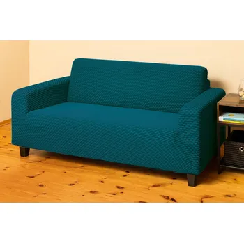 Napínací potah Potah na sedačku Malaga 2 místný modrá 2místná pohovka