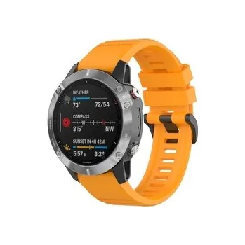 Chytré hodinky QuickFit silikonový řemínek s přezkou 22mm,Žluto-Oranžový