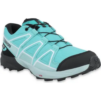 Dětská treková obuv Salomon Speedcross Wp J L47733900 - blue curacao/black/iced aqua 33