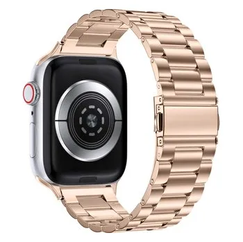 Chytré hodinky Celokovový řemínek pro Apple Watch 38/40/41/42(S10)mm,Růžovo-zlatá