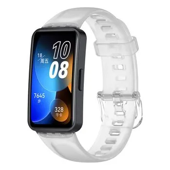 Chytré hodinky Jednobarevný řemínek Huawei Band 8/9/10 Barva náramku: Průhledná