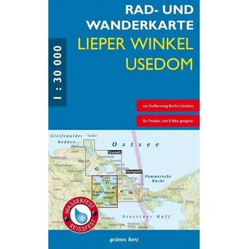 Rad- und Wanderkarte Lieper Winkel und Usedom 1:30 000
