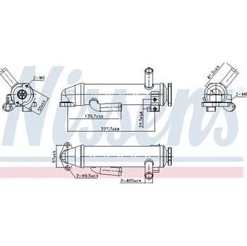 Palivový chladič Chladič, recirkulace spalin NISSENS 989430