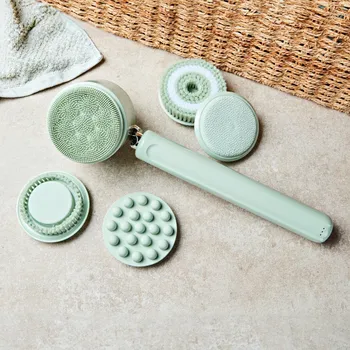 Masážní přístroj Elektrický masážní kartáč 5v1 zelená