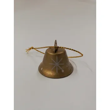 Vánoční dekorace Zvoneček kovový - 2,5cm - zlatý