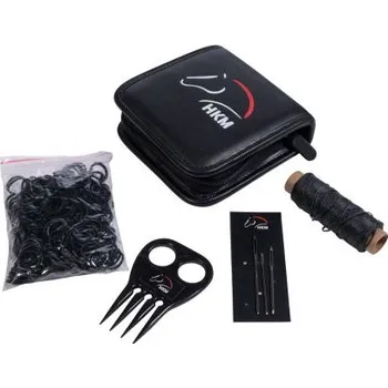 Čištění pro koně HKM Sada na zaplétání hřívy - černá