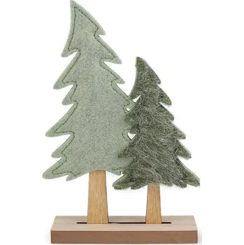 Vánoční dekorace Vánoční stromečky - zelená šalvěj světlá