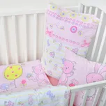 Stanex Dětské ložní povlečení bavlněné - růžová pohádka (LS322), 135 x 90 + 40 x 60, Knoflíkové