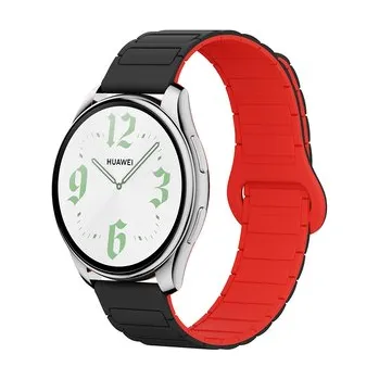 Chytré hodinky Dvojbarevný magnetický řemínek 22mm,Černo-Červený