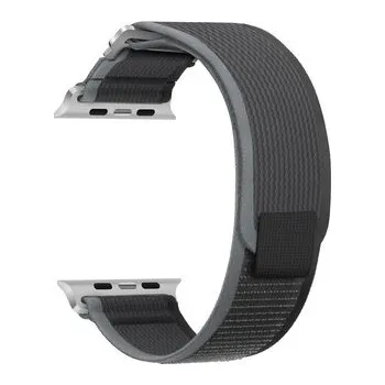 Chytré hodinky Nylonový řemínek se stahovacím poutkem a sponou pro Apple Watch 38/40/41/42(S10)mm,Šedo-černá