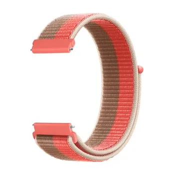 Chytré hodinky Nylonový řemínek 22mm,Růžovo-hnědá