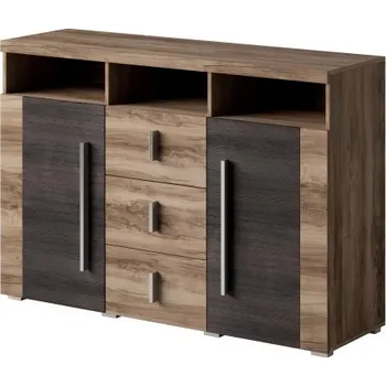 Komoda Komoda TYLTA 2D3S typ 2, ořech satin/touchwood + vyzvednutí ZDARMA