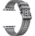 Silikonovo-textilní řemínek pro Apple Watch 38/40/41/42(S10)mm,Šedá