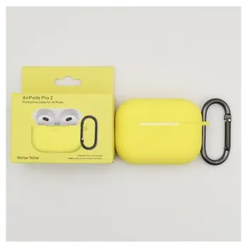 Příslušenství pro sluchátka Jednobarevný obal s karabinou pro AirPods PRO / 2 PRO,Mellow Yellow