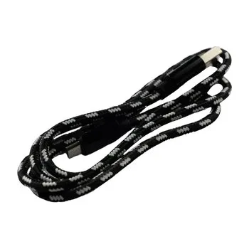 Datový kabel Pletený kabel USB na USB-C 1m,Černo-Bílý