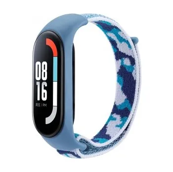 Nylonový řemínek kamufláž Mi Band 8/9/10,Modrá Kamufláž