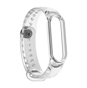 Chytré hodinky Silikonový průhledný řemínek měnící barvu Mi Band 3/4,Průhledný