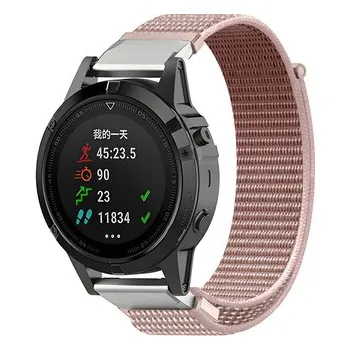 Chytré hodinky Nylonový řemínek 22mm,Růžovo-zlatá