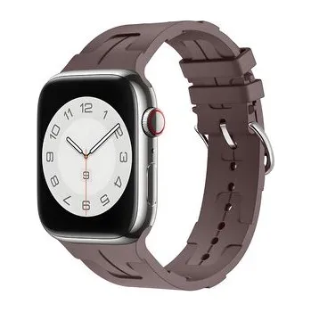 Chytré hodinky Silikonový řemínek se vzorkem pro Apple Watch 42/44/45/46/49mm,Švestková