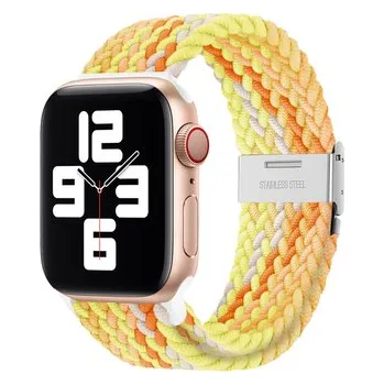 Chytré hodinky Pletený řemínek pro Apple Watch 42/44/45/46/49mm,Odstíny žluté